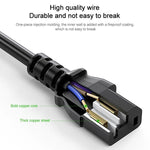 Cavo di alimentazione per PC con spina UE, cavo a 3 pin, 1.8m x 0.5
