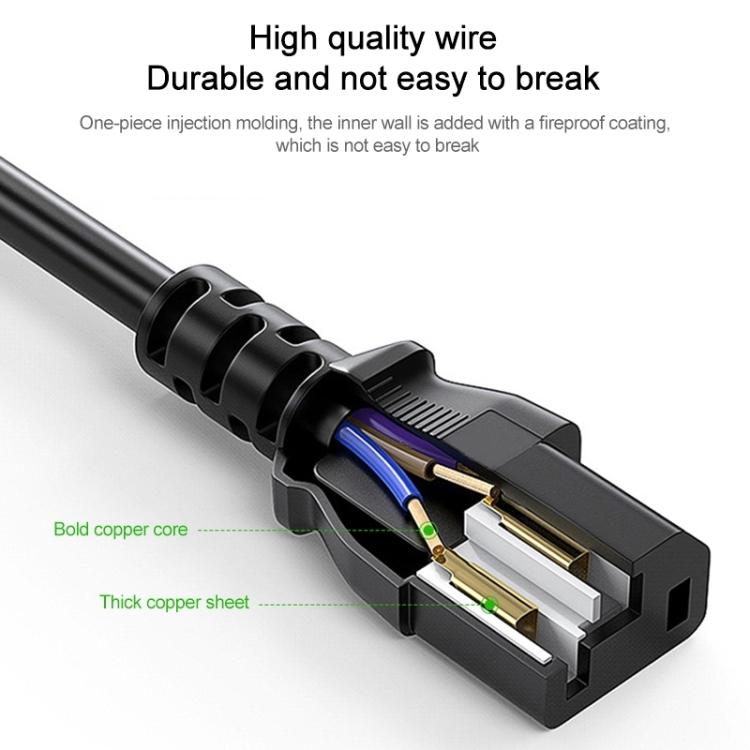 Cavo di alimentazione per PC con spina UE, cavo a 3 pin, 1.8m x 0.5