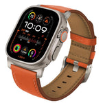 Cinturino per orologio in vera pelle con fibbia in titanio Nappa, For Apple Watch 46mm / 49mm / 45mm / 44mm, For Apple Watch 42mm / 41mm / 40mm / 38mm