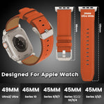 Cinturino per orologio in vera pelle con fibbia in titanio Nappa, For Apple Watch 46mm / 49mm / 45mm / 44mm, For Apple Watch 42mm / 41mm / 40mm / 38mm
