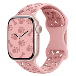 Cinturino per orologio in silicone con fibbia a farfalla a forma di zampa di cane, For Apple Watch 46mm / 49mm / 45mm / 44mm, For Apple Watch 42mm / 41mm / 40mm / 38mm