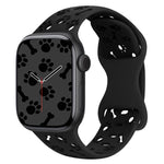 Cinturino per orologio in silicone con fibbia a farfalla a forma di zampa di cane, For Apple Watch 46mm / 49mm / 45mm / 44mm, For Apple Watch 42mm / 41mm / 40mm / 38mm