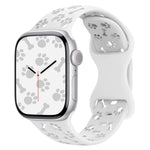 Cinturino per orologio in silicone con fibbia a farfalla a forma di zampa di cane, For Apple Watch 46mm / 49mm / 45mm / 44mm, For Apple Watch 42mm / 41mm / 40mm / 38mm