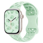 Cinturino per orologio in silicone con fibbia a farfalla a forma di zampa di cane, For Apple Watch 46mm / 49mm / 45mm / 44mm, For Apple Watch 42mm / 41mm / 40mm / 38mm