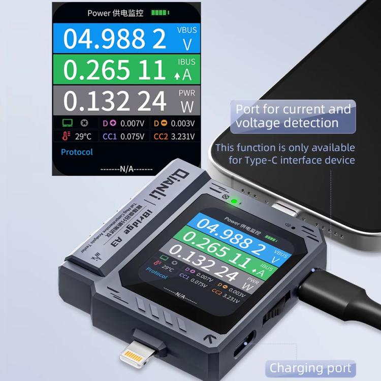 Tester di analisi completa per spina di coda Qianli iBridge A3 per dispositivi con interfaccia Lightning e Type-C, Qianli iBridge A3