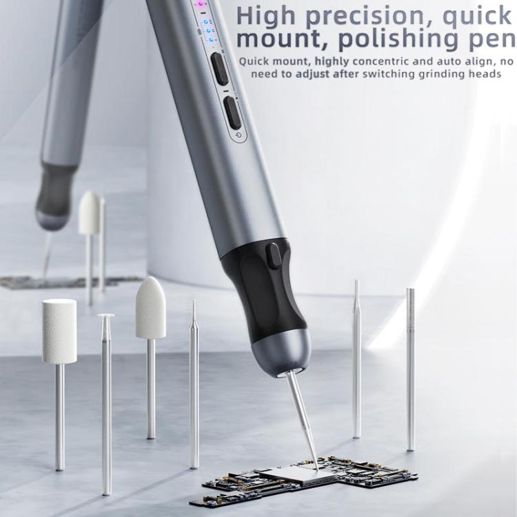 QianLi DM360 Mini Adjustable Speed ​​Electric Polishing Pen with 7 Grinding Heads, QianLi DM360