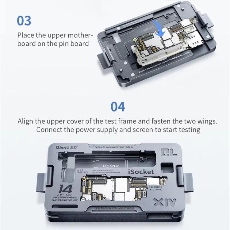 Qianli iSocket 16 Series 4 in 1 Scheda madre Layered Test Fixture per iPhone 16 Series, Qianli iSocket 16 Series