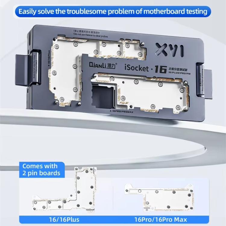 Qianli iSocket 16 Series 4 in 1 Scheda madre Layered Test Fixture per iPhone 16 Series, Qianli iSocket 16 Series