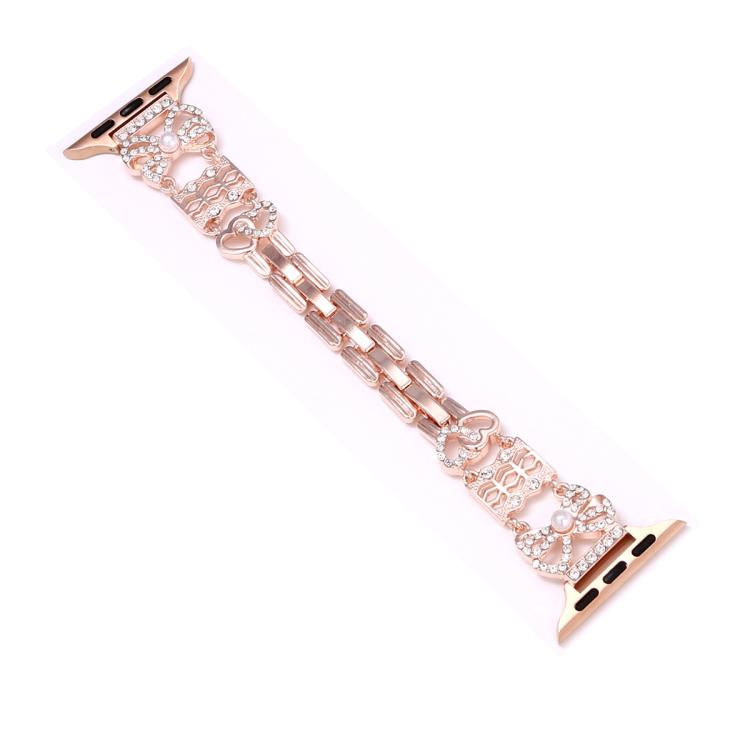 Fibbia per gioielli con fiocco in acciaio inossidabile, For Apple Watch 46mm / 49mm / 45mm / 44mm, For Apple Watch 42mm / 41mm / 40mm / 38mm