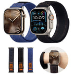 Cinturino per orologio in tela con chiusura a strappo in nylon denim, For Apple Watch 46mm / 49mm / 45mm / 44mm, For Apple Watch 42mm / 41mm / 40mm / 38mm