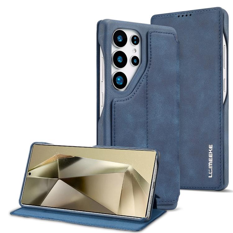 LC.IMEEKE Custodia per telefono in pelle a ribalta serie Hon Ancient, For Samsung Galaxy S26+ 5G, For Samsung Galaxy S26 Ultra 5G, For Samsung Galaxy S26 5G, For Samsung Galaxy S25 Ultra 5G