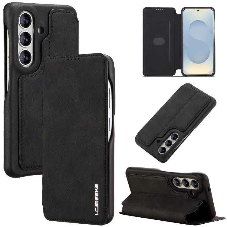 LC.IMEEKE Custodia per telefono in pelle a ribalta serie Hon Ancient, For Samsung Galaxy S26+ 5G, For Samsung Galaxy S26 Ultra 5G, For Samsung Galaxy S26 5G, For Samsung Galaxy S25 Ultra 5G
