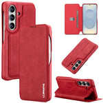 LC.IMEEKE Custodia per telefono in pelle a ribalta serie Hon Ancient, For Samsung Galaxy S26+ 5G, For Samsung Galaxy S26 Ultra 5G, For Samsung Galaxy S26 5G, For Samsung Galaxy S25 Ultra 5G