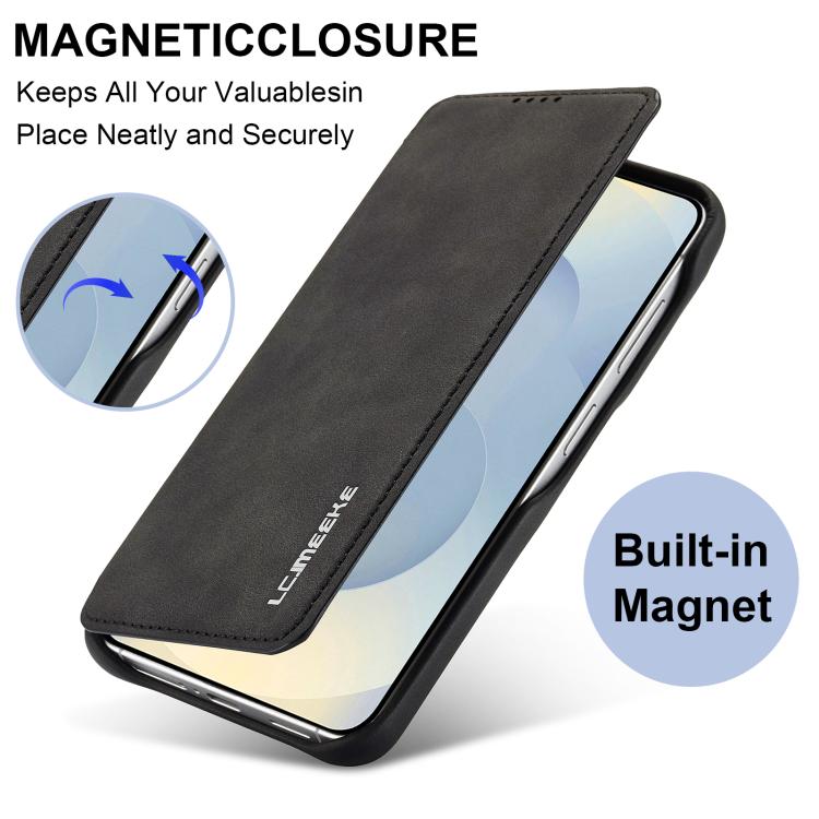 LC.IMEEKE Custodia per telefono in pelle a ribalta serie Hon Ancient, For Samsung Galaxy S26+ 5G, For Samsung Galaxy S26 Ultra 5G, For Samsung Galaxy S26 5G, For Samsung Galaxy S25 Ultra 5G