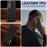 LC.IMEEKE Custodia per telefono in pelle a ribalta serie Hon Ancient, For Samsung Galaxy S26+ 5G, For Samsung Galaxy S26 Ultra 5G, For Samsung Galaxy S26 5G, For Samsung Galaxy S25 Ultra 5G
