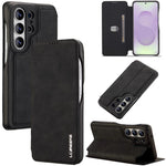 LC.IMEEKE Custodia per telefono in pelle a ribalta serie Hon Ancient, For Samsung Galaxy S26+ 5G, For Samsung Galaxy S26 Ultra 5G, For Samsung Galaxy S26 5G, For Samsung Galaxy S25 Ultra 5G