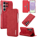 LC.IMEEKE Custodia per telefono in pelle a ribalta serie Hon Ancient, For Samsung Galaxy S26+ 5G, For Samsung Galaxy S26 Ultra 5G, For Samsung Galaxy S26 5G, For Samsung Galaxy S25 Ultra 5G