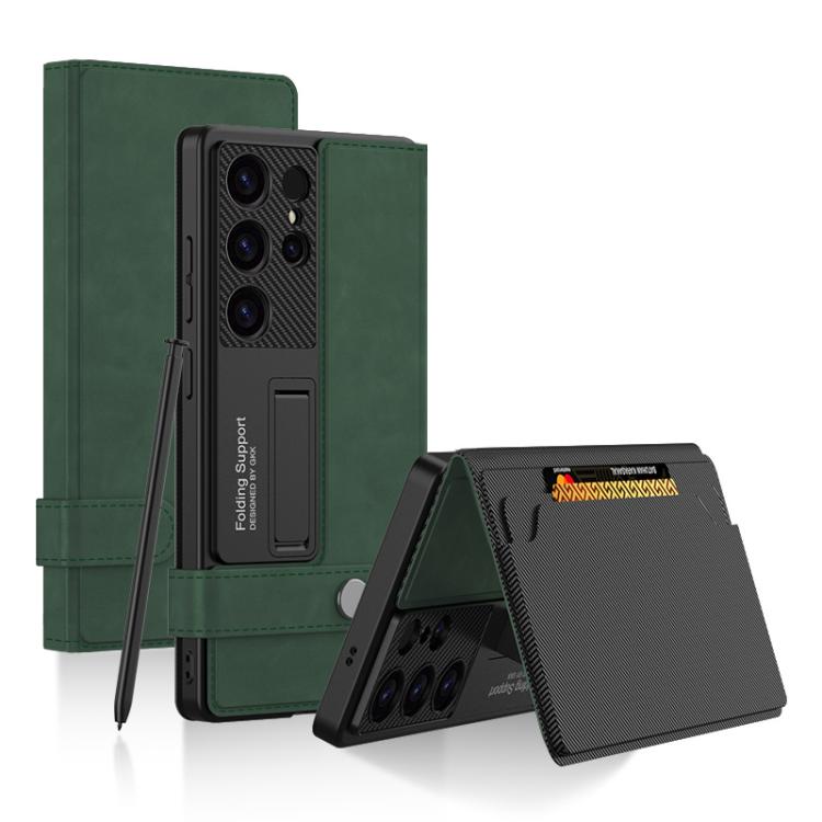 Custodia per telefono in pelle con portafoglio a ribalta GKK, serie Frosted, penna non inclusa, For Samsung Galaxy S26 Ultra 5G, For Samsung Galaxy S25 Ultra 5G