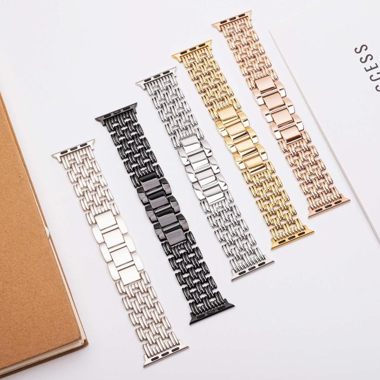 Cinturino per orologio in acciaio inossidabile a cinque strisce, For Apple Watch 46mm / 49mm / 45mm / 44mm, For Apple Watch 42mm / 41mm / 40mm / 38mm