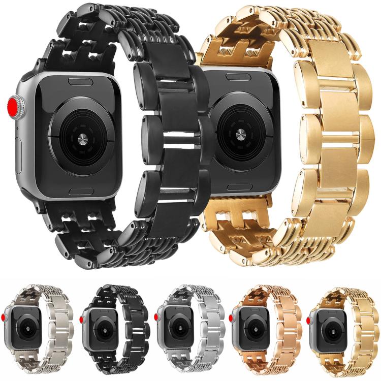 Cinturino per orologio in acciaio inossidabile a cinque strisce, For Apple Watch 46mm / 49mm / 45mm / 44mm, For Apple Watch 42mm / 41mm / 40mm / 38mm