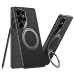 Custodia per telefono in pelle effetto pelle verniciata metallizzata GKK con supporto rotante magnetico, penna non inclusa, For Samsung Galaxy S26 Ultra 5G, For Samsung Galaxy S25 Ultra 5G