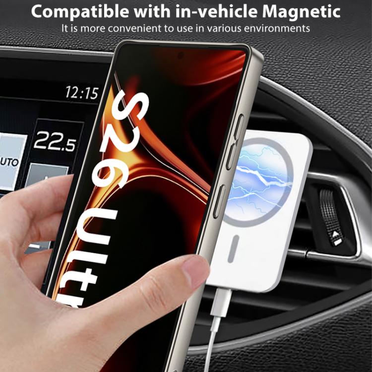 Custodia per telefono in pelle effetto pelle verniciata metallizzata GKK con supporto rotante magnetico, penna non inclusa, For Samsung Galaxy S26 Ultra 5G, For Samsung Galaxy S25 Ultra 5G