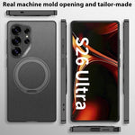 Custodia per telefono in pelle effetto pelle verniciata metallizzata GKK con supporto rotante magnetico, penna non inclusa, For Samsung Galaxy S26 Ultra 5G, For Samsung Galaxy S25 Ultra 5G