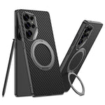 Custodia per telefono in pelle effetto pelle verniciata metallizzata GKK con supporto rotante magnetico, penna non inclusa, For Samsung Galaxy S26 Ultra 5G, For Samsung Galaxy S25 Ultra 5G