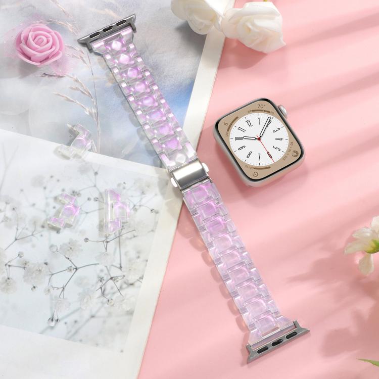 Cinturino per orologio in resina a tre perle con rombo a vita piccola, For Apple Watch 46mm / 49mm / 45mm / 44mm, For Apple Watch 42mm / 41mm / 40mm / 38mm