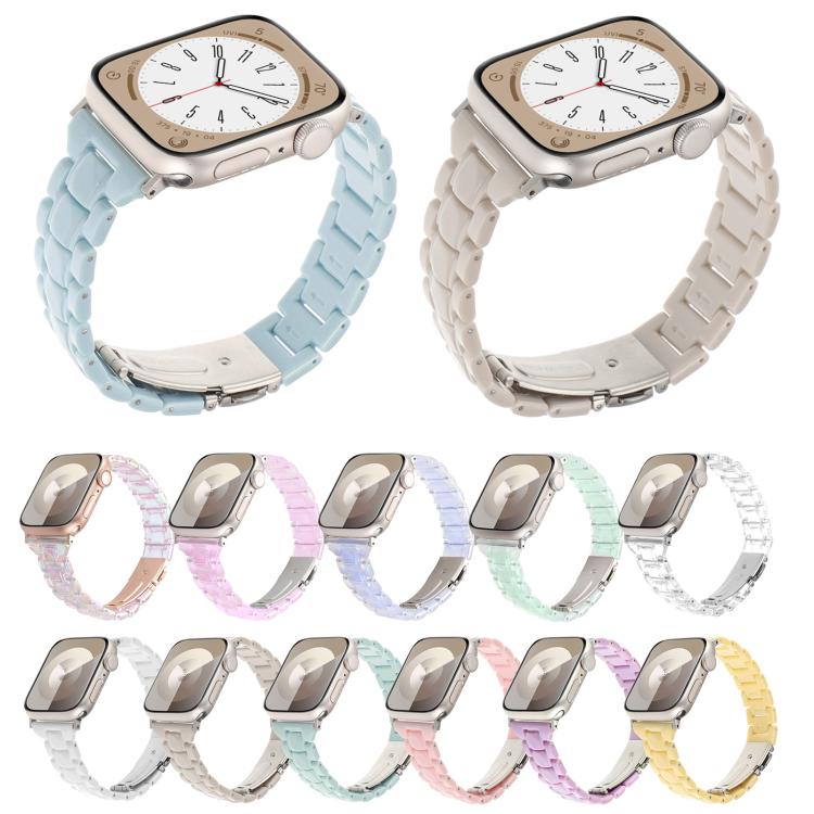 Cinturino per orologio in resina a tre perle con rombo a vita piccola, For Apple Watch 46mm / 49mm / 45mm / 44mm, For Apple Watch 42mm / 41mm / 40mm / 38mm