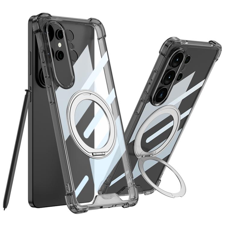 Custodia per telefono cellulare GKK Airbag a copertura totale per PC con supporto girevole, penna non inclusa, For Samsung Galaxy S26 Ultra 5G, For Samsung Galaxy S25 Ultra 5G