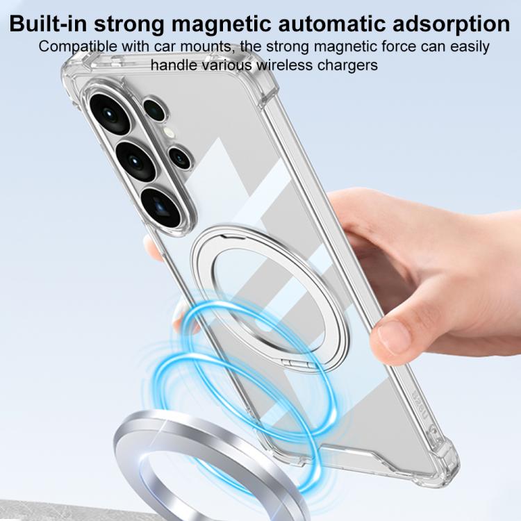 Custodia per telefono cellulare GKK Airbag a copertura totale per PC con supporto girevole, penna non inclusa, For Samsung Galaxy S26 Ultra 5G, For Samsung Galaxy S25 Ultra 5G