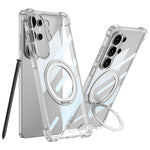Custodia per telefono cellulare GKK Airbag a copertura totale per PC con supporto girevole, penna non inclusa, For Samsung Galaxy S26 Ultra 5G, For Samsung Galaxy S25 Ultra 5G
