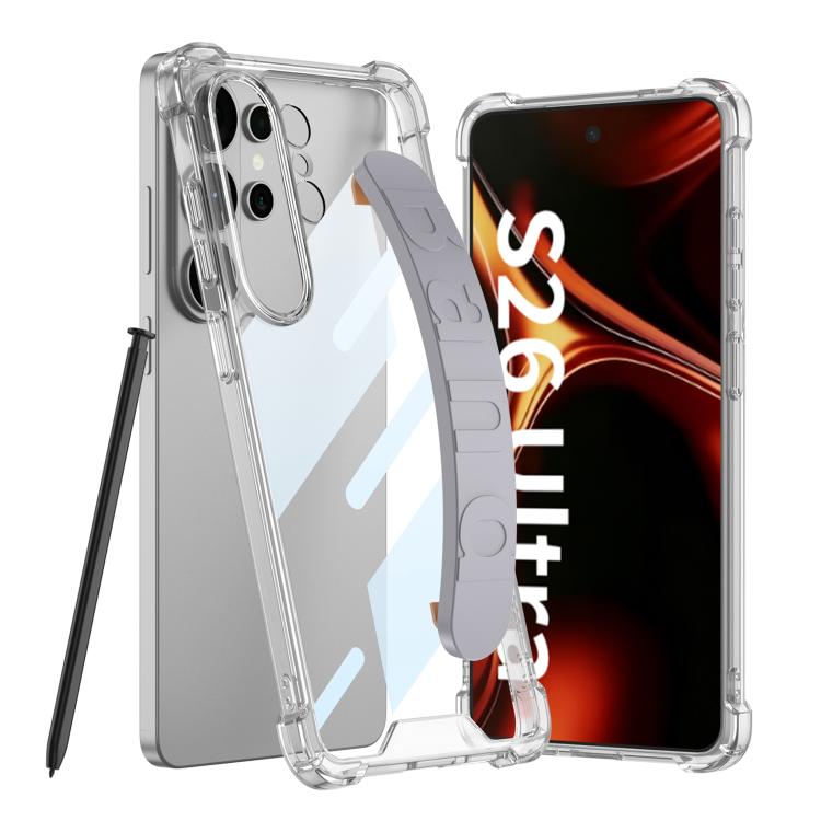 Custodia per telefono con cinturino in silicone per airbag GKK, penna non inclusa, For Samsung Galaxy S26 Ultra 5G, For Samsung Galaxy S25 Ultra 5G
