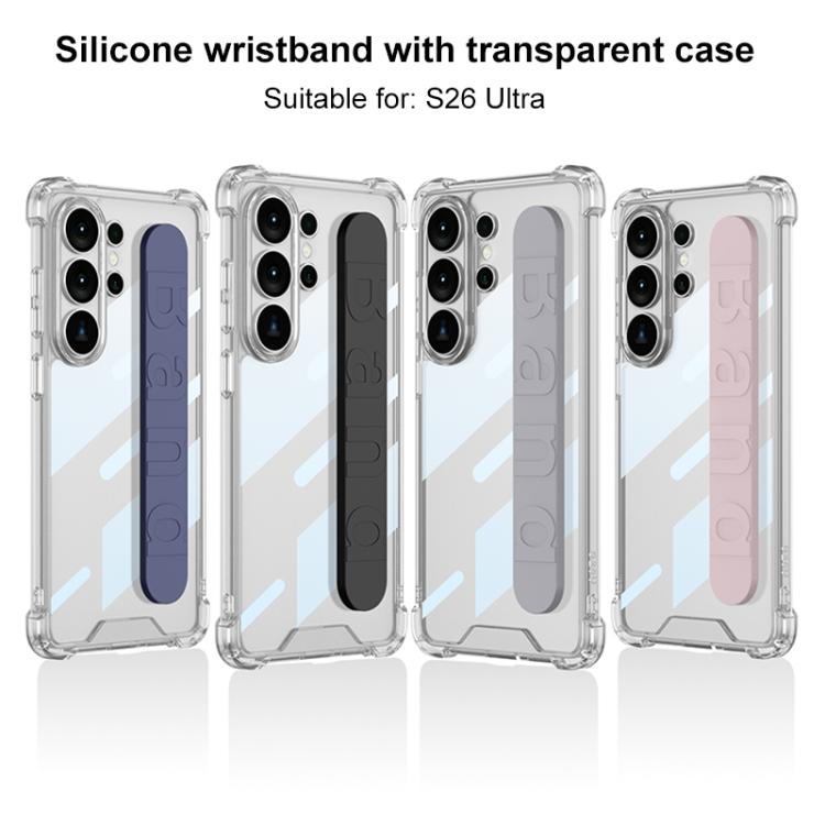 Custodia per telefono con cinturino in silicone per airbag GKK, penna non inclusa, For Samsung Galaxy S26 Ultra 5G, For Samsung Galaxy S25 Ultra 5G
