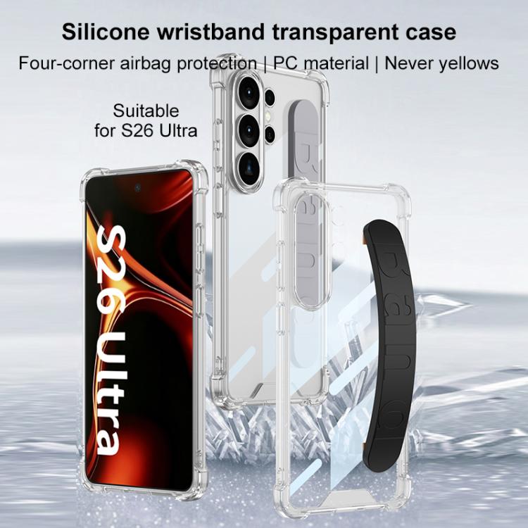 Custodia per telefono con cinturino in silicone per airbag GKK, penna non inclusa, For Samsung Galaxy S26 Ultra 5G, For Samsung Galaxy S25 Ultra 5G