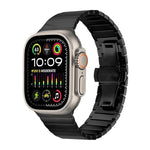 Cinturino per orologio in lega di titanio con chiusura a farfalla e una perlina, For Apple Watch 46mm / 49mm / 45mm / 44mm
