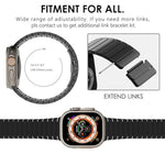 Cinturino per orologio in lega di titanio con chiusura a farfalla e una perlina, For Apple Watch 46mm / 49mm / 45mm / 44mm