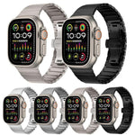 Cinturino per orologio in lega di titanio con chiusura a farfalla e una perlina, For Apple Watch 46mm / 49mm / 45mm / 44mm