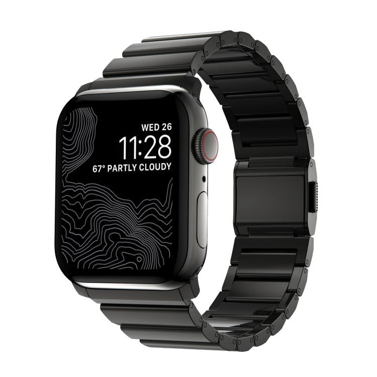 Cinturino per orologio in acciaio inossidabile con chiusura Norman Clasp One-Bead, For Apple Watch 46mm / 49mm / 45mm / 44mm