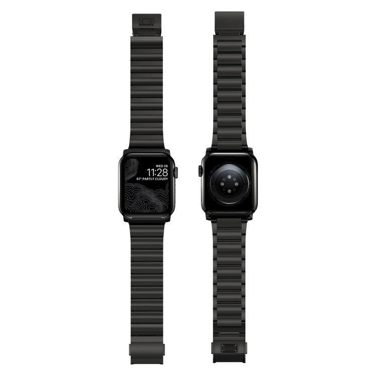 Cinturino per orologio in acciaio inossidabile con chiusura Norman Clasp One-Bead, For Apple Watch 46mm / 49mm / 45mm / 44mm