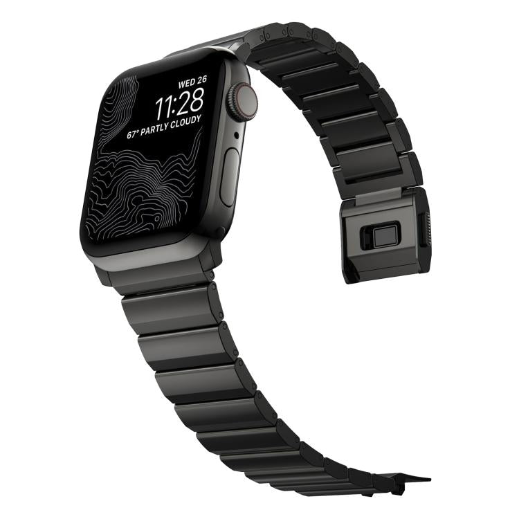 Cinturino per orologio in acciaio inossidabile con chiusura Norman Clasp One-Bead, For Apple Watch 46mm / 49mm / 45mm / 44mm