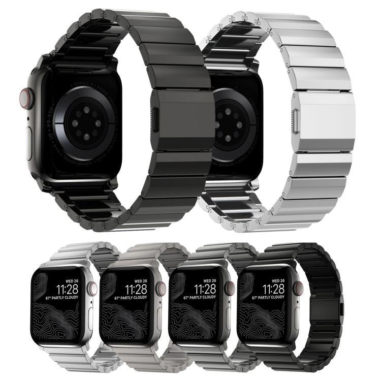 Cinturino per orologio in acciaio inossidabile con chiusura Norman Clasp One-Bead, For Apple Watch 46mm / 49mm / 45mm / 44mm