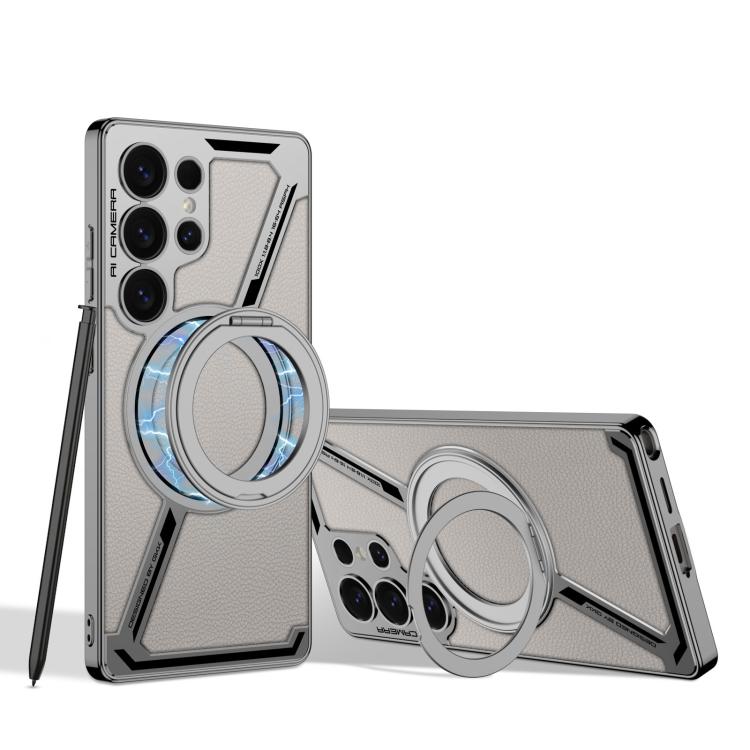 Custodia per telefono MagSafe smontabile a forma di Z in pelle galvanica GKK, penna non inclusa, For Samsung Galaxy S26 Ultra 5G, For Samsung Galaxy S25 Ultra 5G