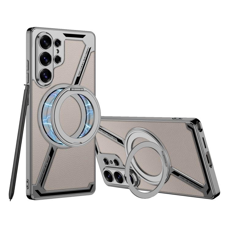 Custodia per telefono MagSafe smontabile a forma di Z in pelle galvanica GKK, penna non inclusa, For Samsung Galaxy S26 Ultra 5G, For Samsung Galaxy S25 Ultra 5G