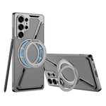 Custodia per telefono MagSafe smontabile a forma di Z in pelle galvanica GKK, penna non inclusa, For Samsung Galaxy S26 Ultra 5G, For Samsung Galaxy S25 Ultra 5G