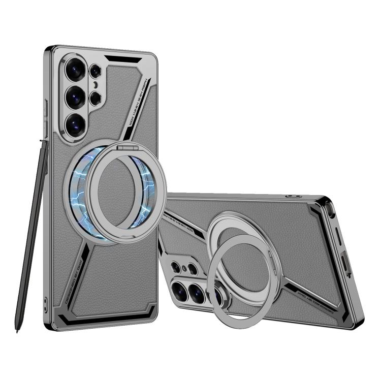 Custodia per telefono MagSafe smontabile a forma di Z in pelle galvanica GKK, penna non inclusa, For Samsung Galaxy S26 Ultra 5G, For Samsung Galaxy S25 Ultra 5G