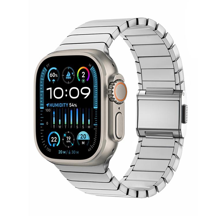 Cinturino per orologio in titanio puro con fibbia Norman Bamboo, For Apple Watch 46mm / 49mm / 45mm / 44mm