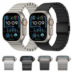 Cinturino per orologio in titanio puro con fibbia Norman Bamboo, For Apple Watch 46mm / 49mm / 45mm / 44mm