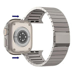 Cinturino per orologio in titanio puro con fibbia Norman Bamboo, For Apple Watch 46mm / 49mm / 45mm / 44mm